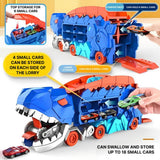 Davy Dinosaur Car Transporter Playset with Racing Ramp - Fun & Interactive Toy for Kids