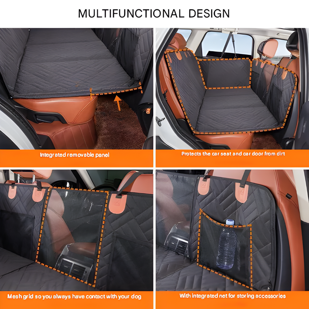Davy Quilted Dog Back Seat Car Extender Mat | Comfortable & Durable Pet Travel Accessory