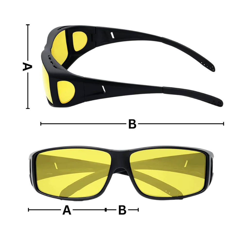 Davy Yellow Lens Night Driving Glasses - Anti-Glare Technology for Enhanced Visibility