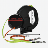 Davy Dual Retractable Dog Leash with 360° Swivel - Tangle-Free, Comfortable Grip, Ideal for Small to Large Dogs