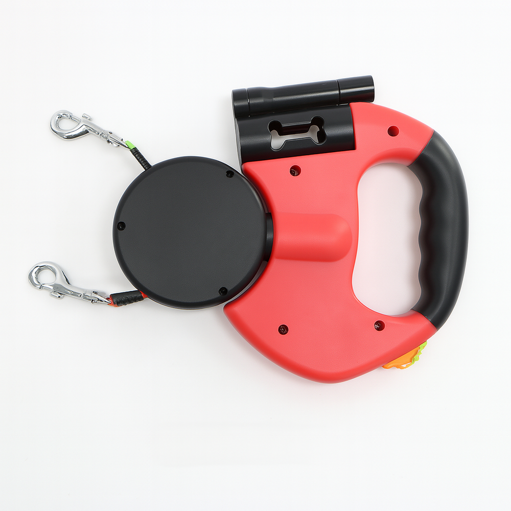 Davy Dual Retractable Dog Leash with 360° Swivel - Tangle-Free, Comfortable Grip, Ideal for Small to Large Dogs