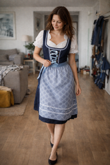 Elegant Traditional Lace-Up Midi Dress Set for Women - Perfect for Special Occasions & Everyday Wear