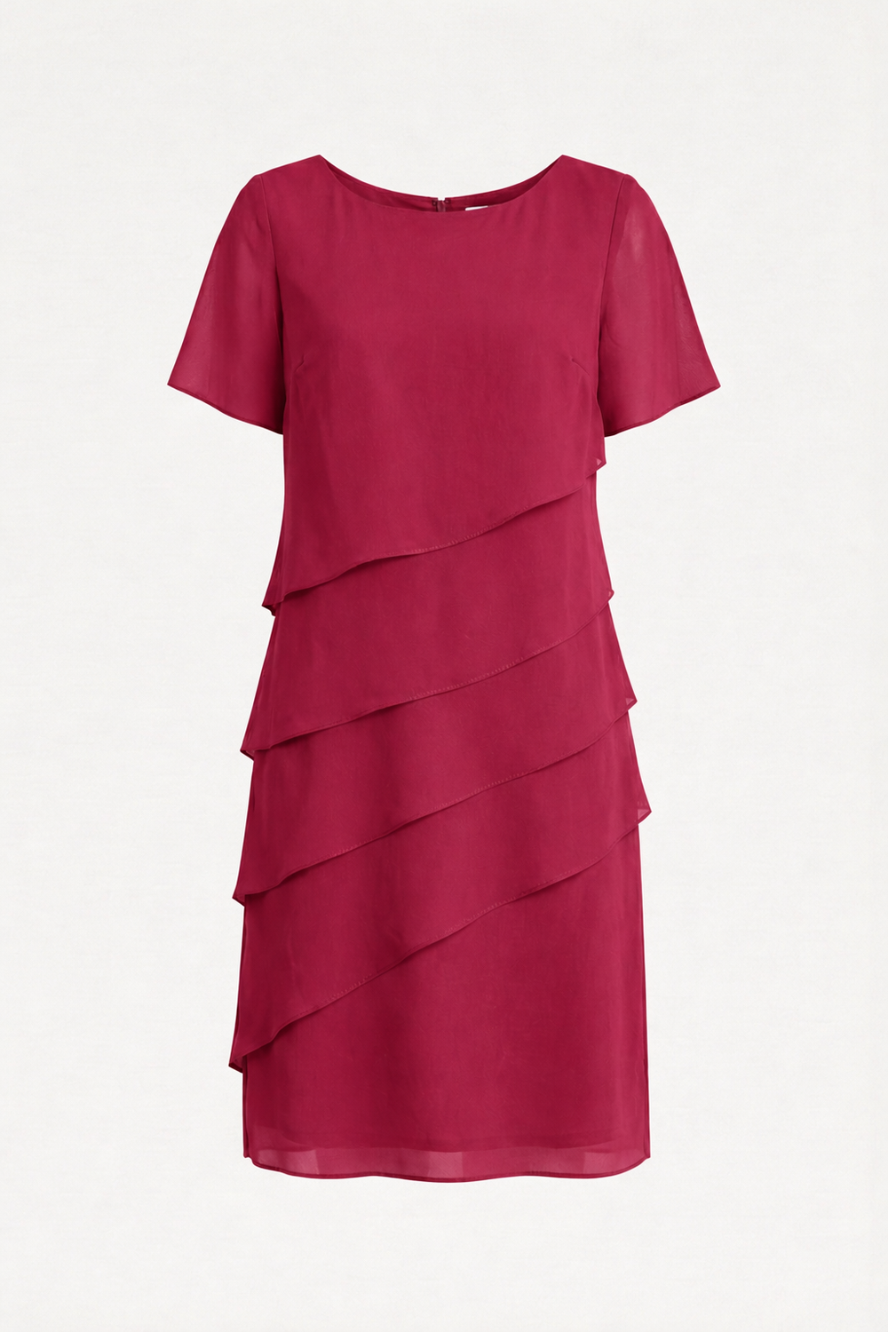 Elegant Layered Chiffon Midi Dress for Women - Perfect for Weddings, Parties & Special Occasions