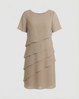 Elegant Layered Chiffon Midi Dress for Women - Perfect for Weddings, Parties & Special Occasions