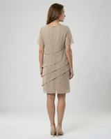 Elegant Layered Chiffon Midi Dress for Women - Perfect for Weddings, Parties & Special Occasions