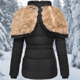 Women's Cozy Faux Fur Hooded Winter Jacket - Stylish & Warm Outerwear for Cold Weather