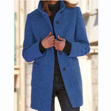 Timeless Women's Warm Wool Blend Coat - Classic Elegance for Every Season