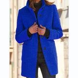 Timeless Women's Warm Wool Blend Coat - Classic Elegance for Every Season