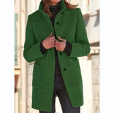Timeless Women's Warm Wool Blend Coat - Classic Elegance for Every Season