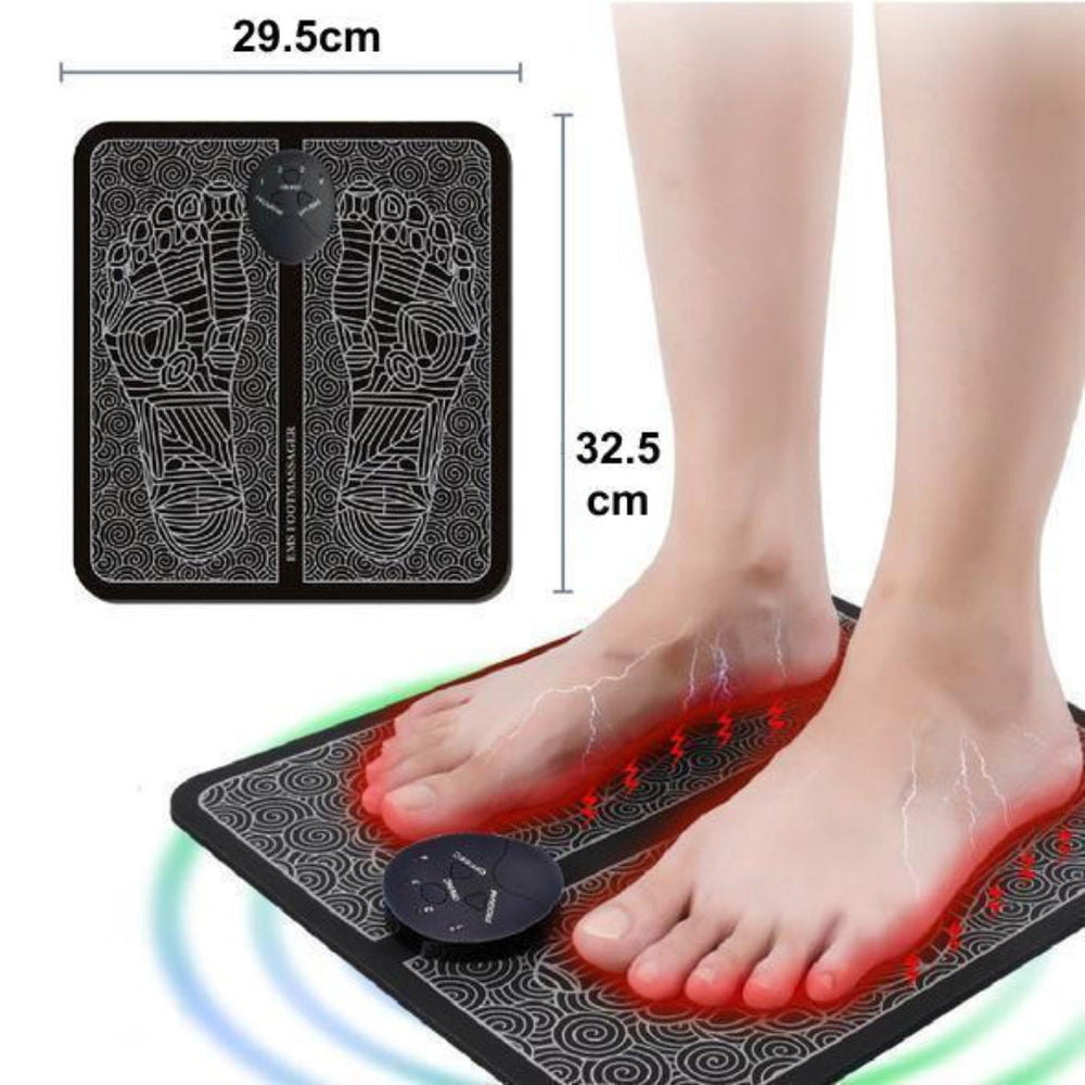 Davy EMS Foot Massager Mat with Reflexology Stimulation - Ultimate Relaxation & Pain Relief for Tired Feet