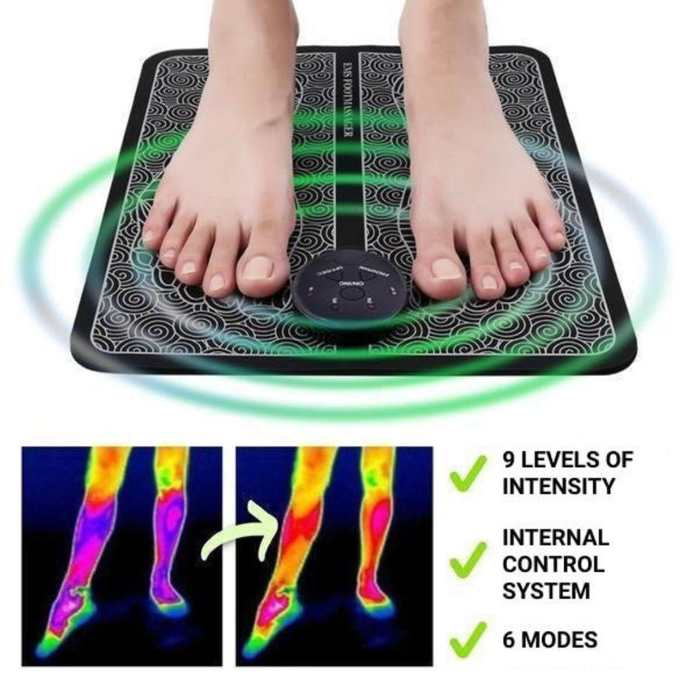 Davy EMS Foot Massager Mat with Reflexology Stimulation - Ultimate Relaxation & Pain Relief for Tired Feet