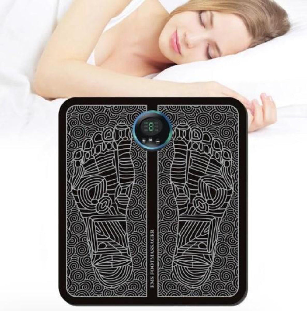 Davy EMS Foot Massager Mat with Reflexology Stimulation - Ultimate Relaxation & Pain Relief for Tired Feet