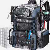Davy Fishing Tackle Backpack with Rod Holders | Durable, Waterproof, and Spacious Gear Storage for Anglers
