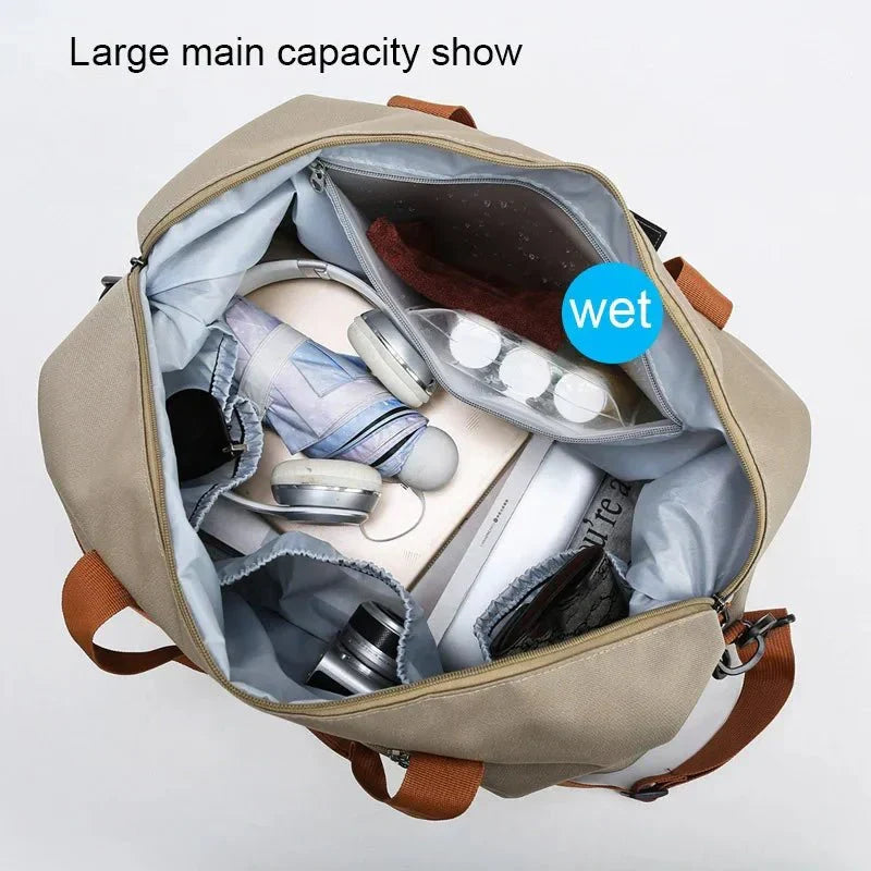 **Davy FITVOY Duffel Bag | Lightweight Gym & Travel Bag with Shoe Compartment & Wet-Dry Separation | Perfect for Fitness & Travel**