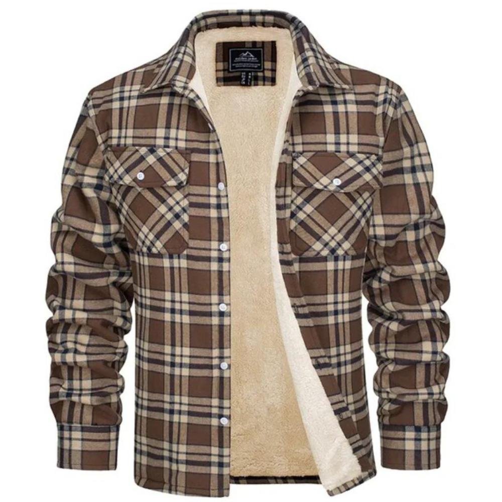 Davy Cozy Fleece-Lined Checked Jacket for Ultimate Comfort | Stylish & Warm Outerwear