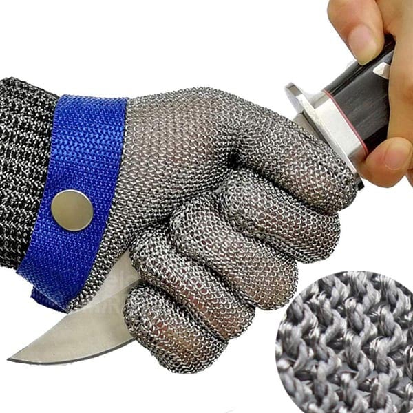 Davy Food-Safe Cut-Resistant Stainless Steel Mesh Glove - Ultimate Protection for Kitchen Safety