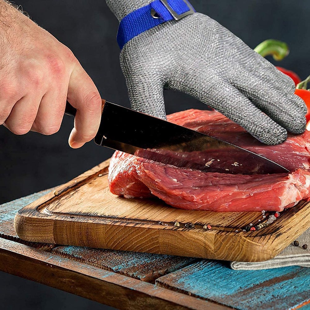 Davy Food-Safe Cut-Resistant Stainless Steel Mesh Glove - Ultimate Protection for Kitchen Safety