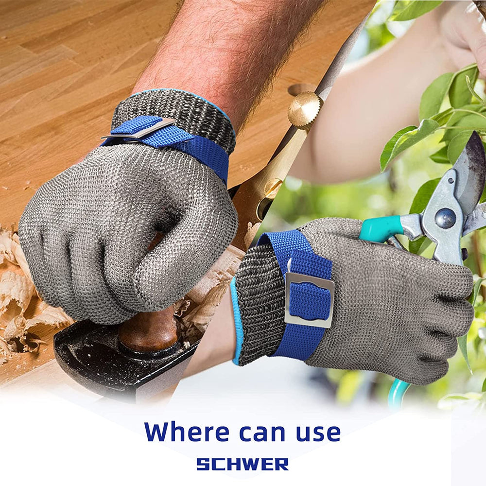 Davy Food-Safe Cut-Resistant Stainless Steel Mesh Glove - Ultimate Protection for Kitchen Safety