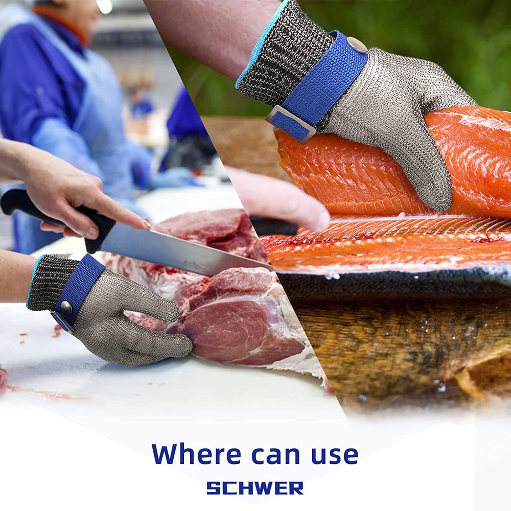 Davy Food-Safe Cut-Resistant Stainless Steel Mesh Glove - Ultimate Protection for Kitchen Safety