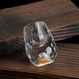 Handmade Crystal Whisky Glasses with Gold Flakes - Davy 2-Pack | Elegant Drinkware for Spirits