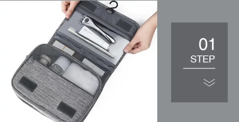 Men's Davy Hanging Toiletry Bag - Stylish & Functional Travel Organizer