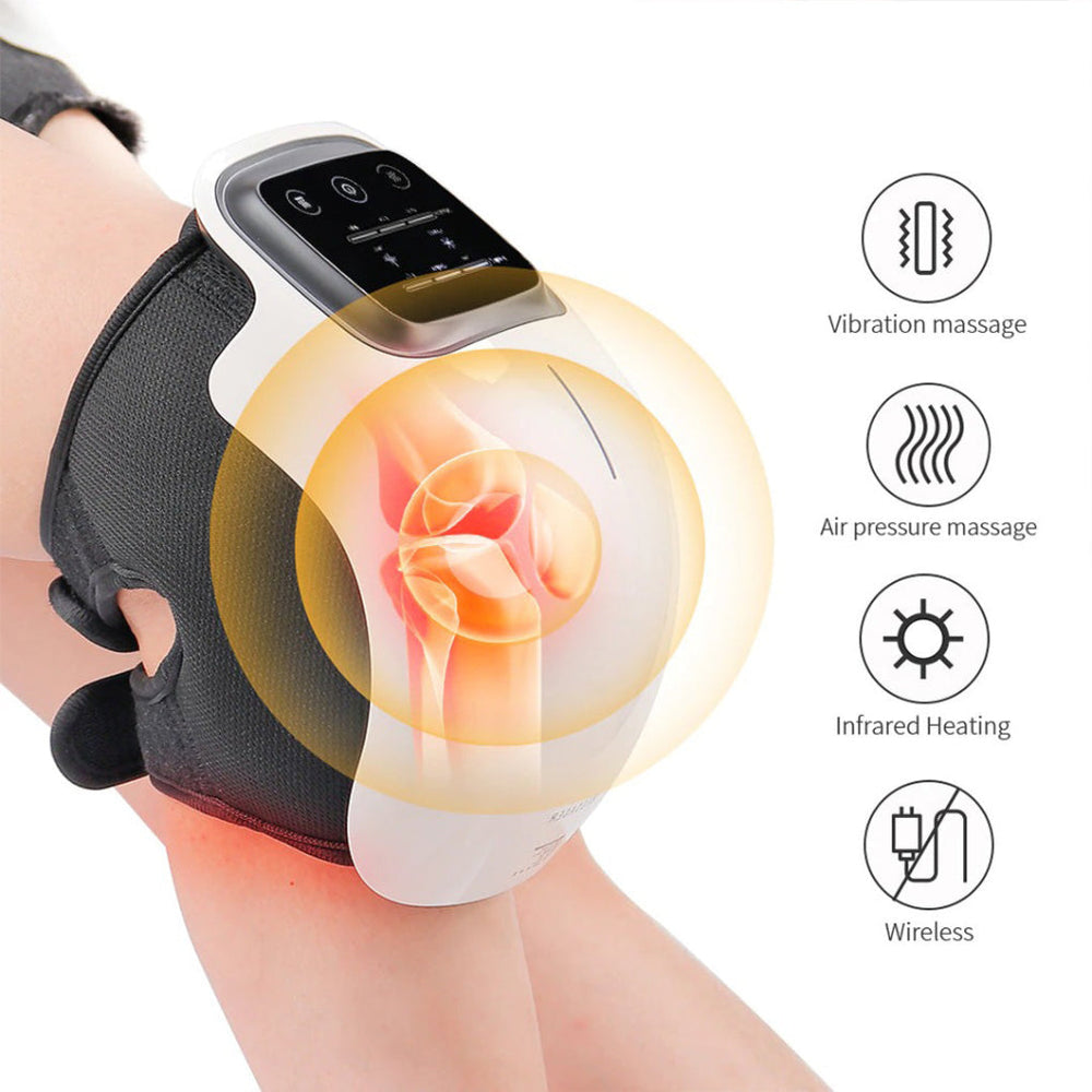 Davy Heated Knee Massager with Vibration & Infrared Therapy - Pain Relief & Relaxation for Joint Comfort
