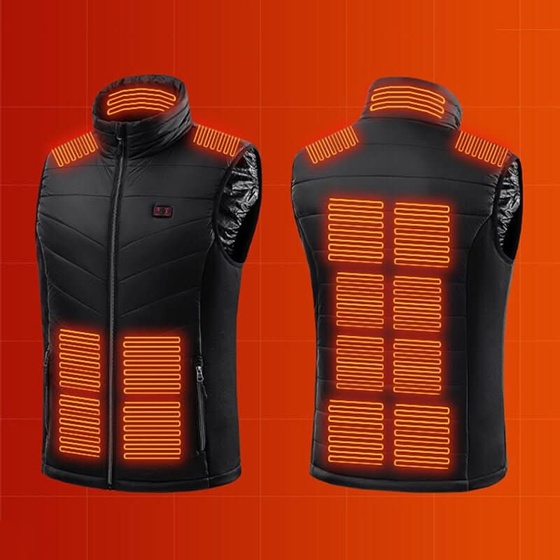 Davy Heated Vest - 13 Adjustable Heating Zones for Ultimate Warmth on Cold Days | Lightweight & Stylish Design