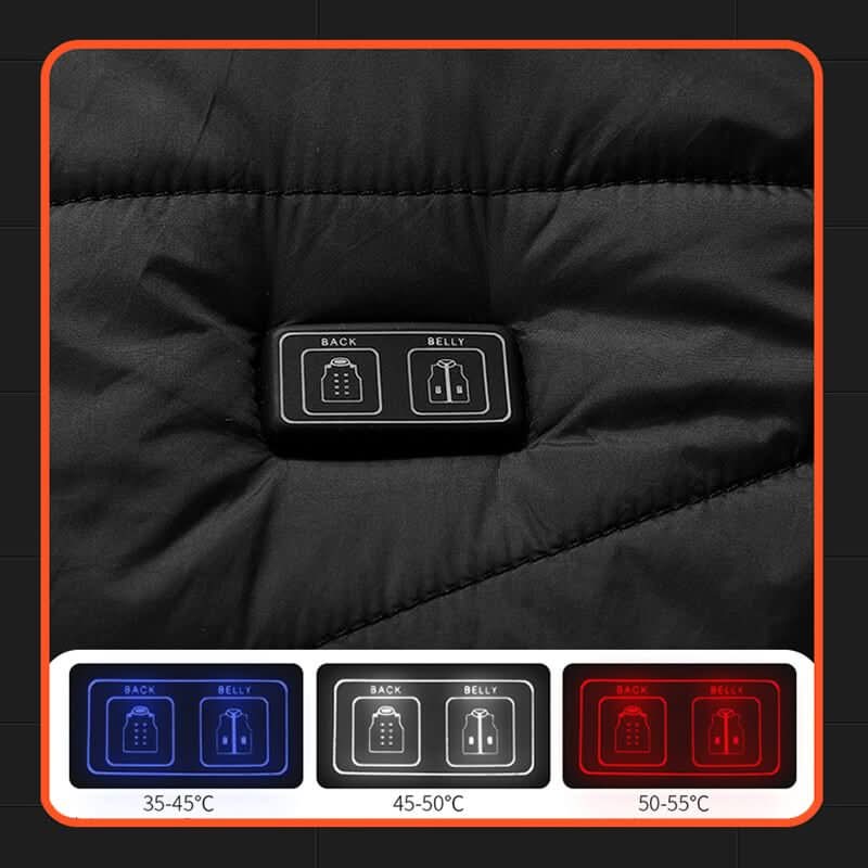 Davy Heated Vest - 13 Adjustable Heating Zones for Ultimate Warmth on Cold Days | Lightweight & Stylish Design