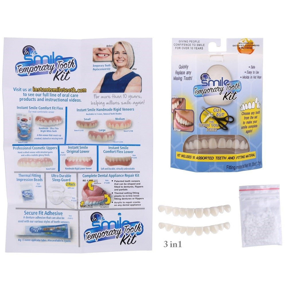 Davy Temporary Cosmetic Dentures - Achieve a Natural Smile Instantly | Comfortable & Affordable Solution