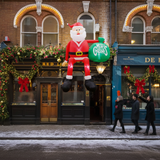 Davy Inflatable LED Climbing Santa Claus - 2.4m Tall Outdoor Holiday Decoration