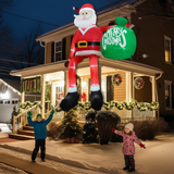 Davy Inflatable LED Climbing Santa Claus - 2.4m Tall Outdoor Holiday Decoration
