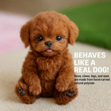 Davy Interactive Plush Puppy - Realistic Stuffed Animal with Movements & Sounds for Kids & Adults | Perfect Gift for Dog Lovers