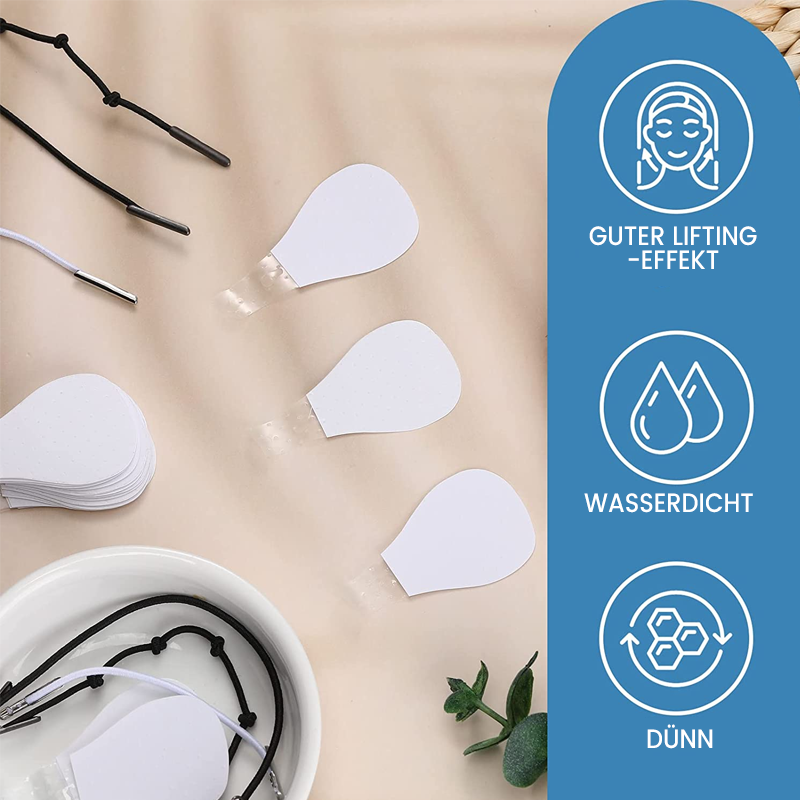 Davy Invisible Facelift Patches - 120 Pack | Ultra-Thin 0.02mm Adhesive | Waterproof & Hypoallergenic | Mechanical V-Shape Lifting | Transparent Skin Care Solution