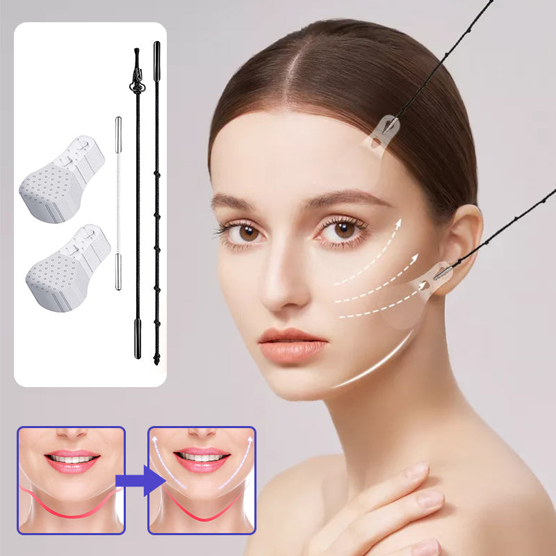 Davy Invisible Facelift Patches - 120 Pack | Ultra-Thin 0.02mm Adhesive | Waterproof & Hypoallergenic | Mechanical V-Shape Lifting | Transparent Skin Care Solution