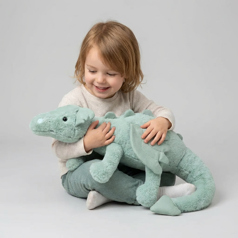 Davy the Dragon Plush Toy for Kids - Soft & Cuddly with Wings - Perfect Gift for Boys & Girls