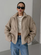 Cozy Oversized Lambswool Jacket for Ultimate Comfort | Stylish Warmth for Fall & Winter