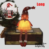 LED Gnome Ornament - Davy with Knitted Snowflake Hat | Festive Holiday Decor