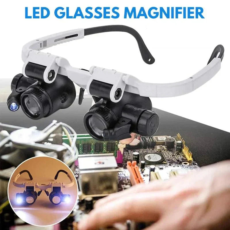 Davy LED Magnifying Glasses - 8x, 15x & 23x Magnification for Precision Work & Detailed Viewing - Ideal for Crafts, Hobbies, and Repair Tasks