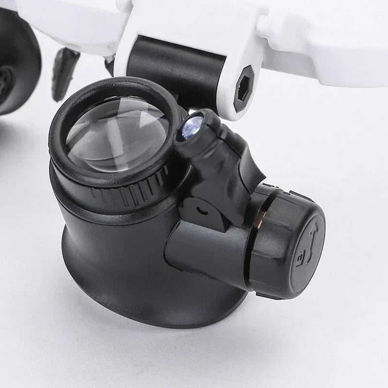 Davy LED Magnifying Glasses with Adjustable Lenses - Perfect for Close-Up Work, Reading, and Hobbies