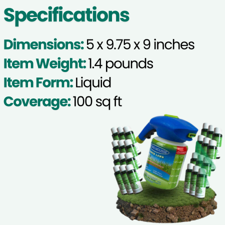 Davy Liquid Lawn Hydro Mousse Spray-On Grass Seed | Easy Application for Patchy Lawns & High-Traffic Areas | Fast-Growing, Durable Grass Solution