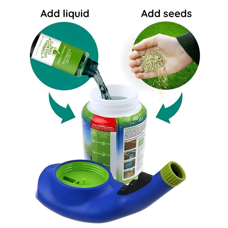Davy Liquid Lawn Hydro Mousse Spray-On Grass Seed | Easy Application for Patchy Lawns & High-Traffic Areas | Fast-Growing, Durable Grass Solution