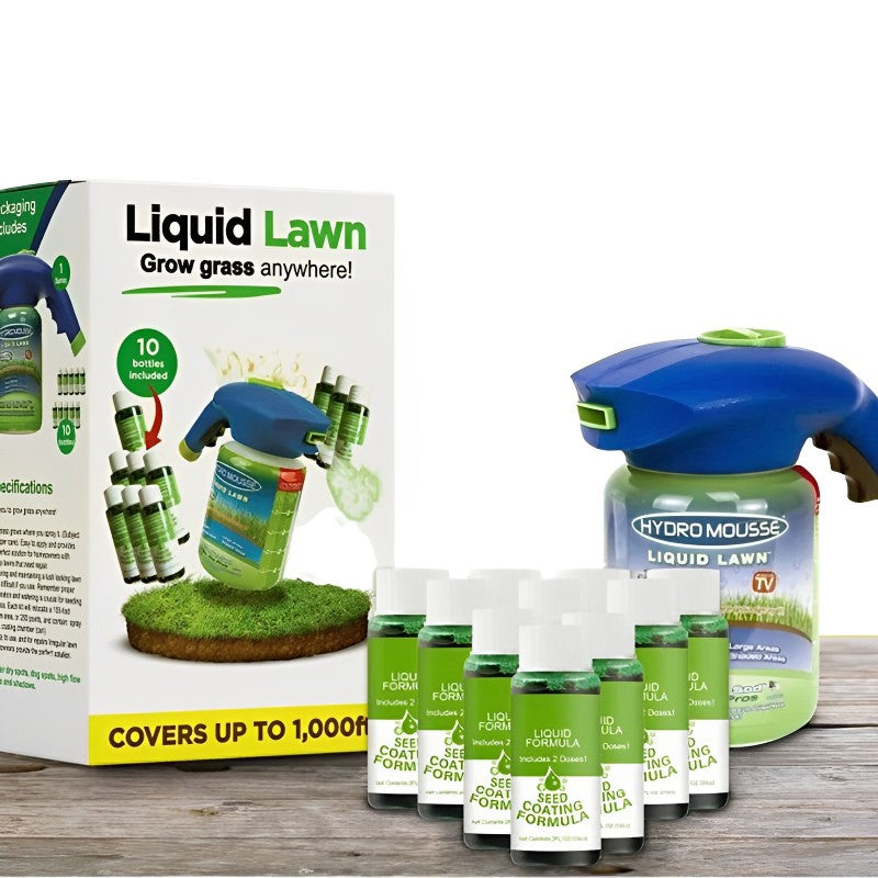 Davy Liquid Lawn Hydro Mousse Spray-On Grass Seed | Easy Application for Patchy Lawns & High-Traffic Areas | Fast-Growing, Durable Grass Solution