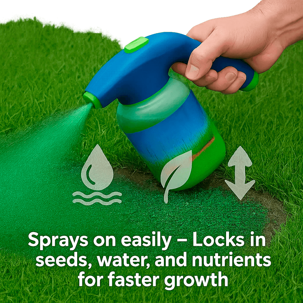 Davy Liquid Lawn Hydro Mousse Spray-On Grass Seed | Easy Application for Patchy Lawns & High-Traffic Areas | Fast-Growing, Durable Grass Solution