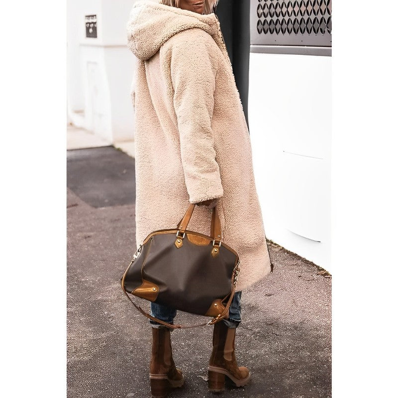 Women's Reversible Long Winter Coat - Cozy & Stylish Outerwear for Cold Weather