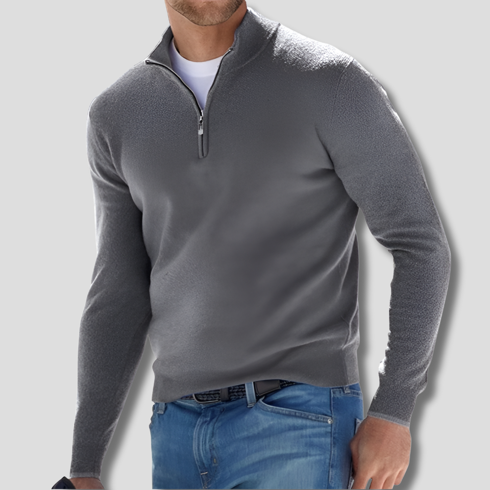 Davy Men's Cozy Quarter Zip Knit Pullover - Soft, Stylish & Comfortable Sweater for All Seasons