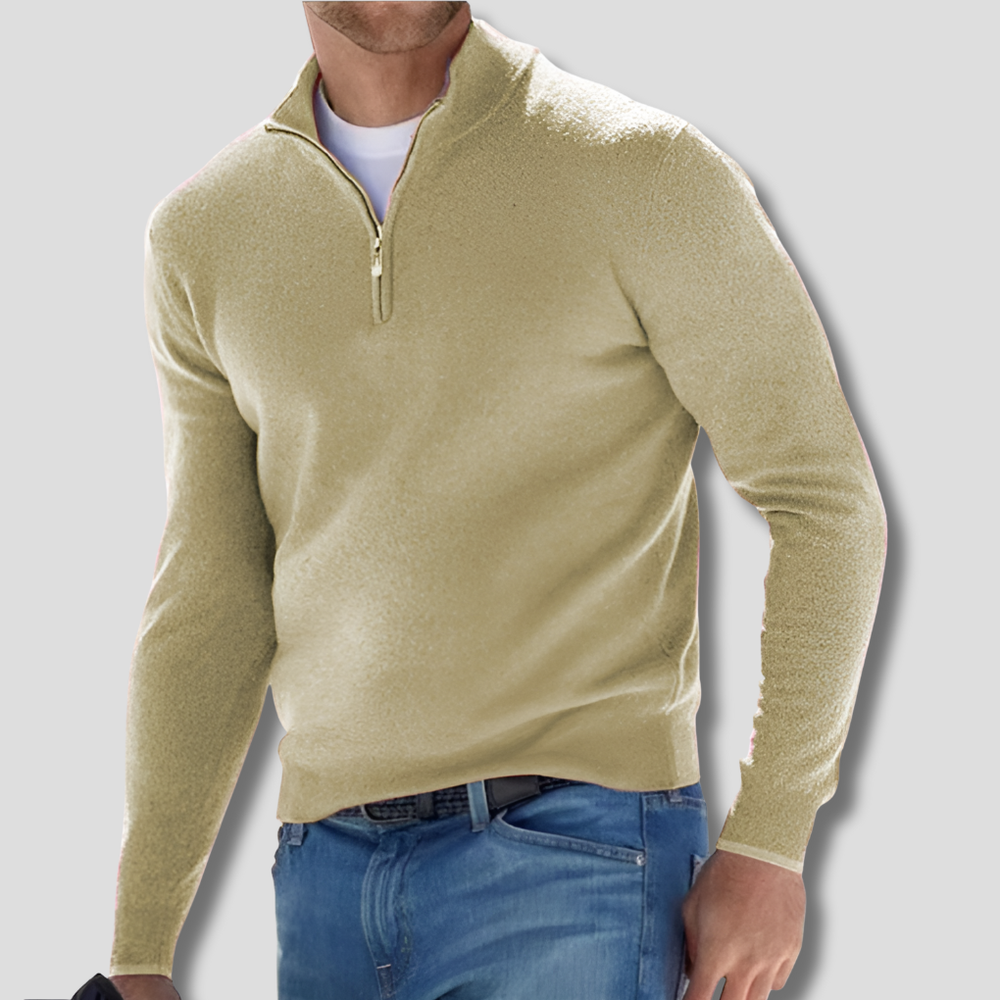 Davy Men's Cozy Quarter Zip Knit Pullover - Soft, Stylish & Comfortable Sweater for All Seasons