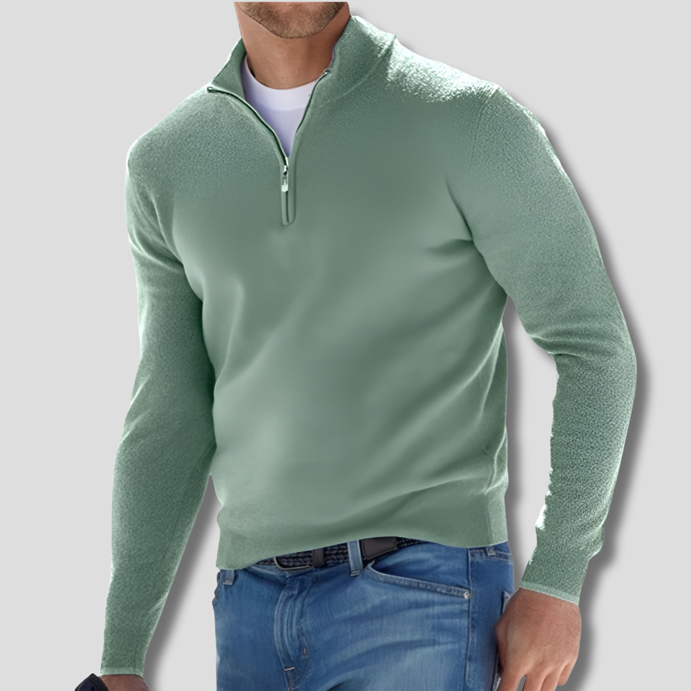 Davy Men's Cozy Quarter Zip Knit Pullover - Soft, Stylish & Comfortable Sweater for All Seasons