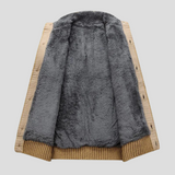 Men's Cozy Warm Lined Cable Knit Cardigan - Stylish Winter Sweater for Ultimate Comfort