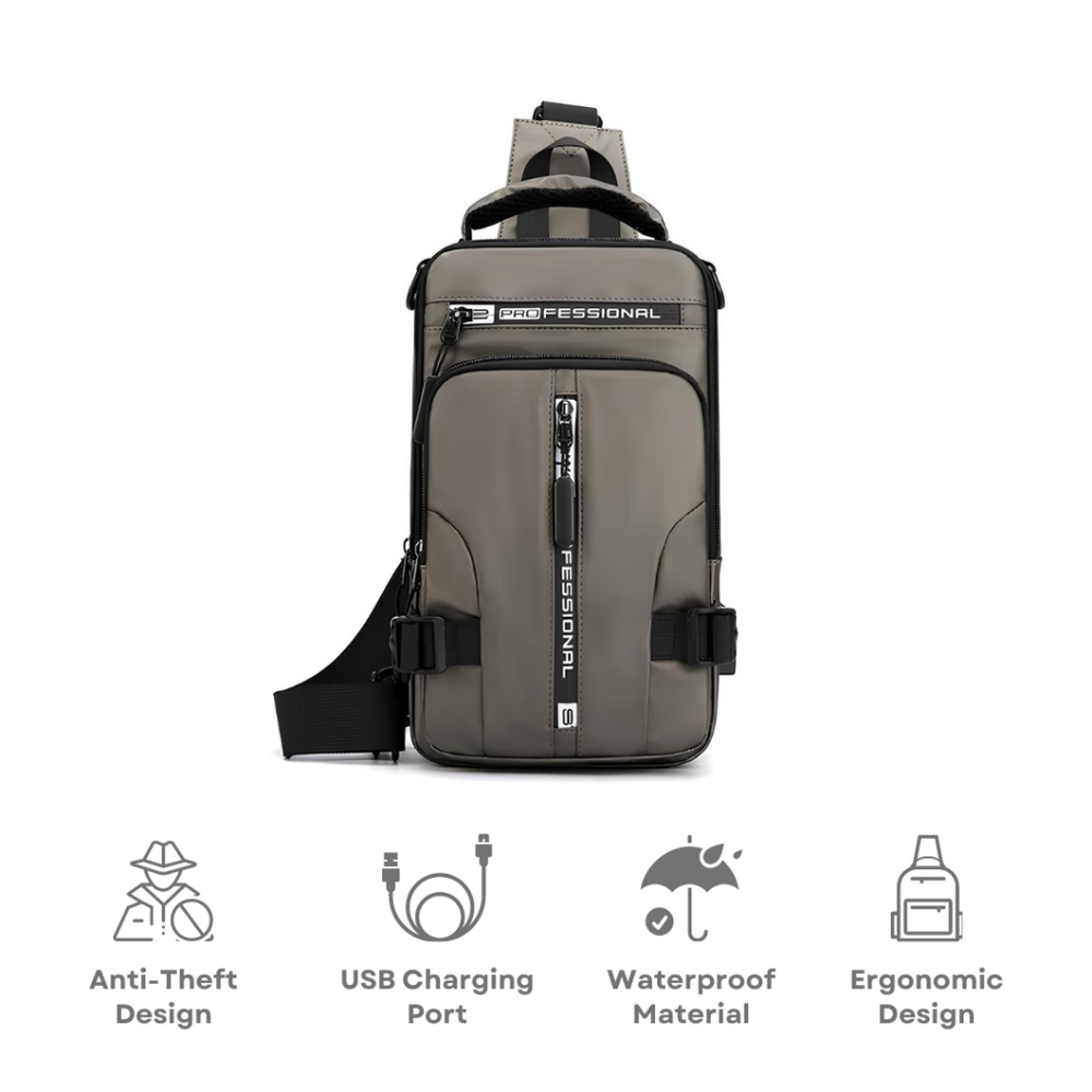 Davy Men's Anti-Theft Convertible Crossbody Sling Bag - Versatile & Secure Travel Companion
