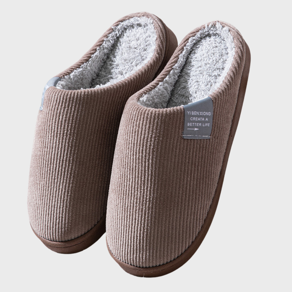 Davy Men's Corduroy House Slippers - Cozy Indoor Footwear for Ultimate Comfort